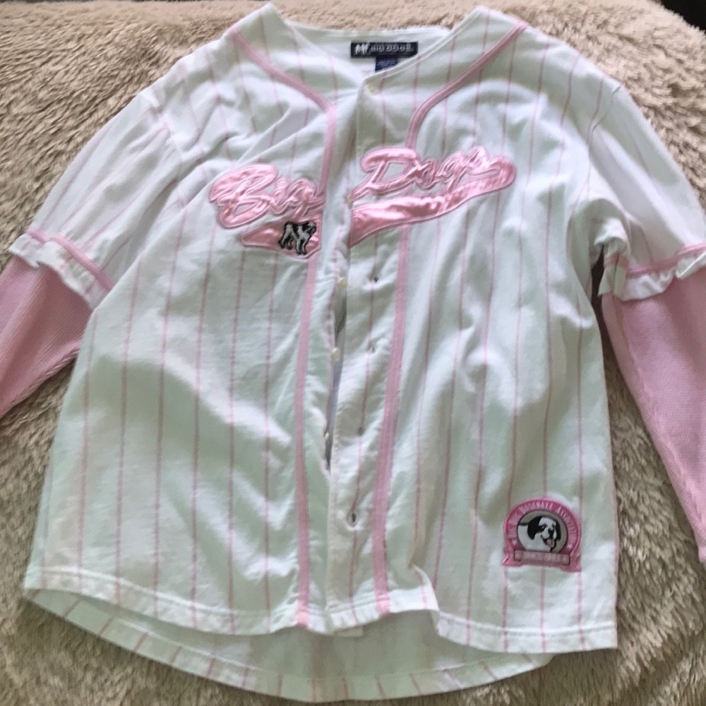 BIG DOGS rare pink baseball jersey